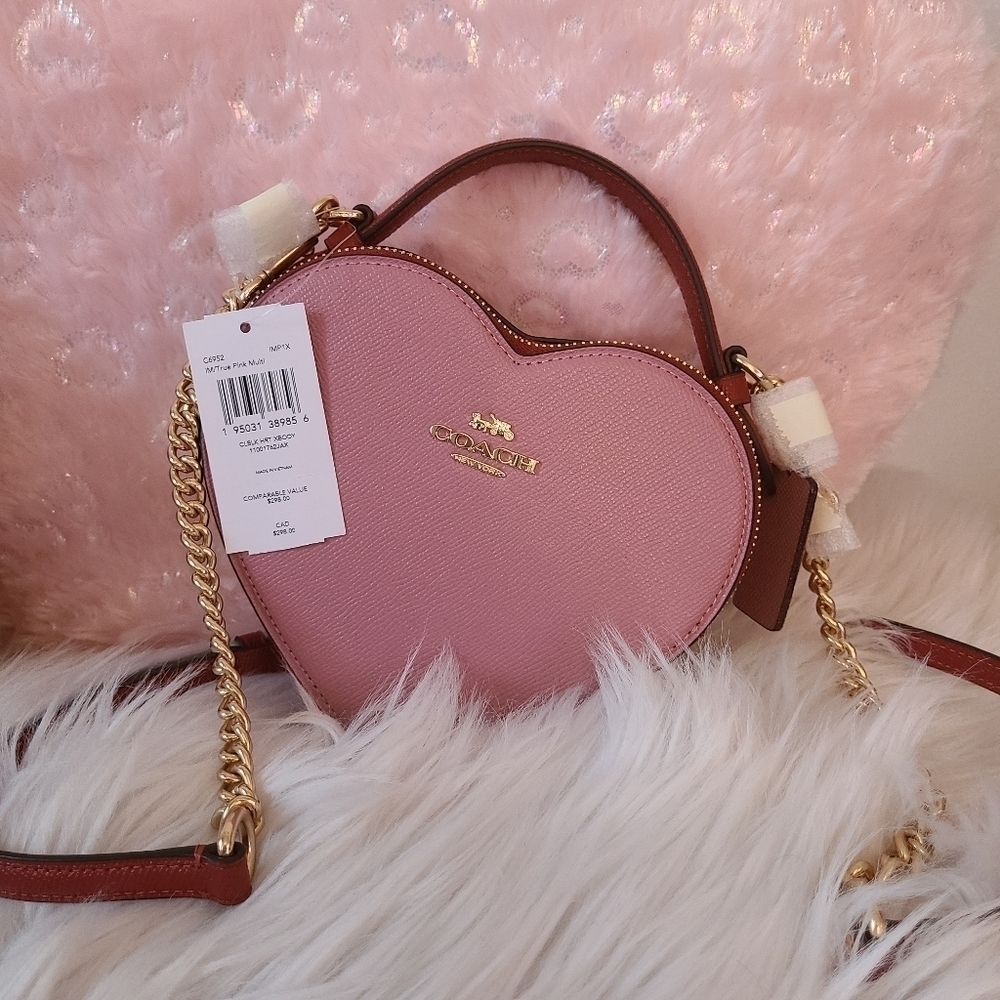 NWT Coach heart shape crossbody bag